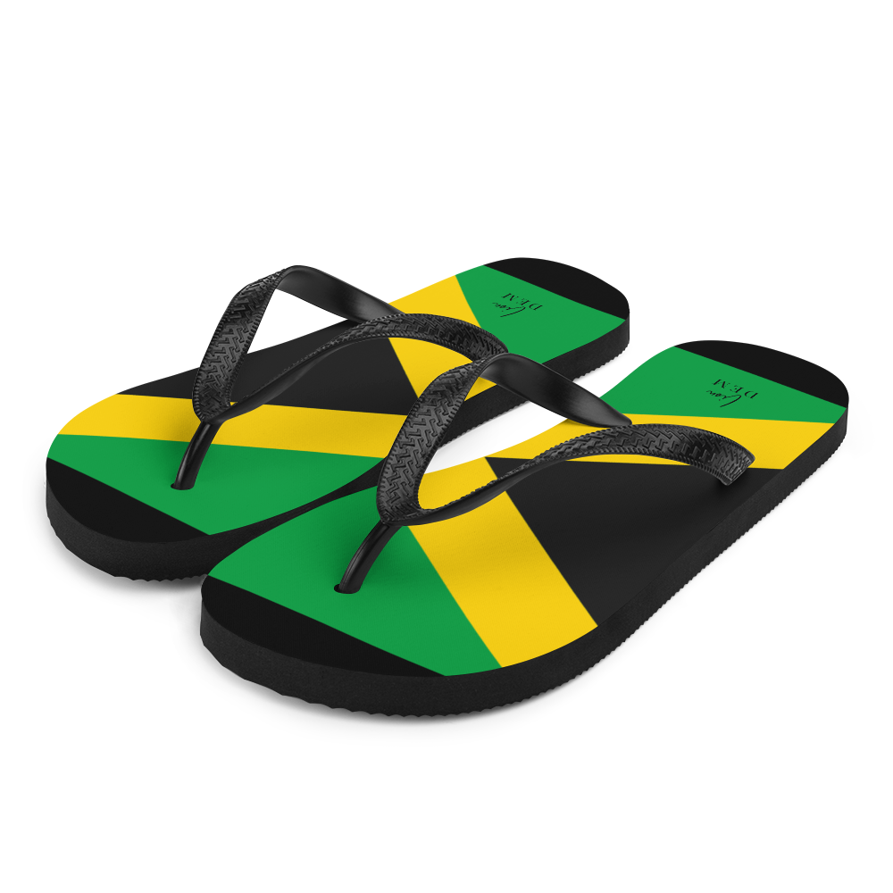 Jamaica Yardie LionDem Flip-Flops