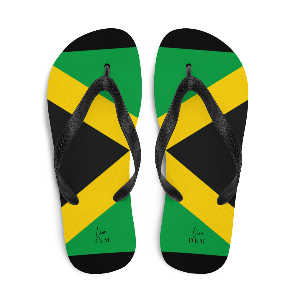 Jamaica Yardie LionDem Flip-Flops