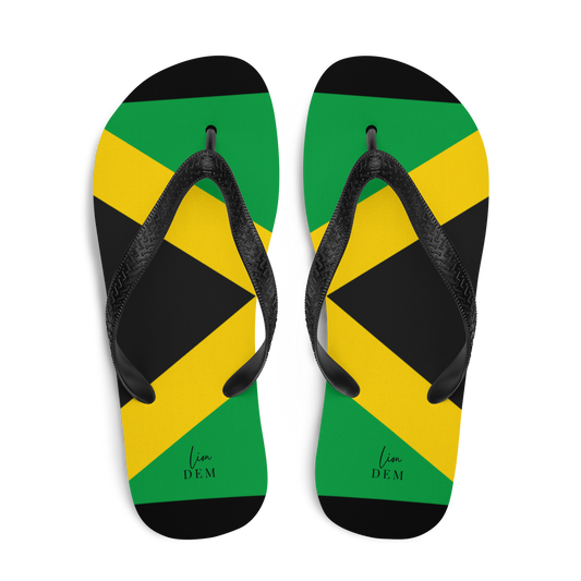 Jamaica Yardie LionDem Flip-Flops